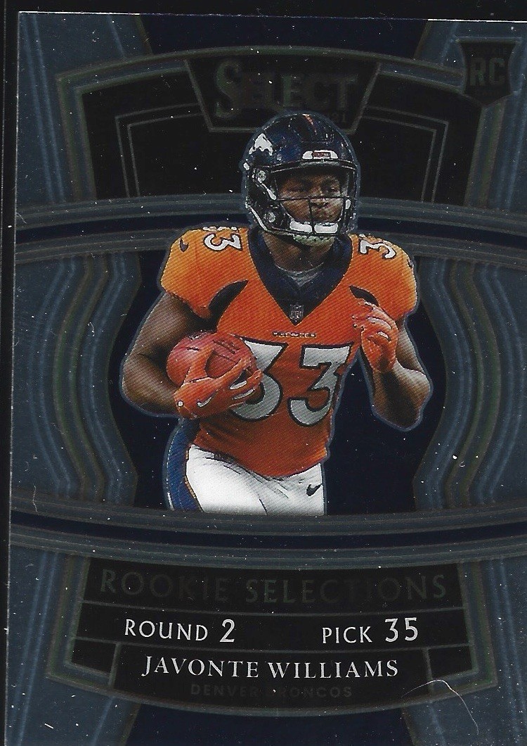 2021 Panini Select - Rookie Selections Javonte Williams #RS-19 (RC)