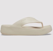 Crocs Getaway Platform Flip Flops Womens Cream Size UK 3 US 5 *REFSSS118