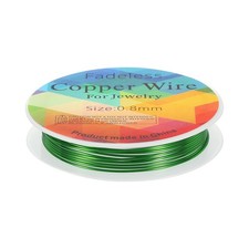 Jewelry Wire 8ft 20 Gauge Brass Craft Jewelry Wrapping Wire, Green