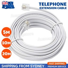 5M 10M 20M Telephone Phone Cable Cord RJ11 Plug Extension ADSL2 Filter Modem Fax