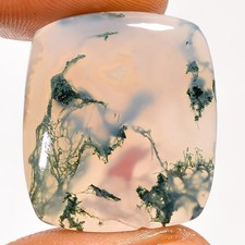 100 Natural Moss Agate Radiant Shape Cabochon Gemstone 30 Ct 26X23X4mm EE-53179