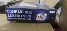 Lot of 6 Red and Greem LED Energy Efficient Compact Design  EXIT SIGNS