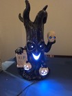 14" Black Spooky Ceramic Halloween Tree Figurine Skull Pumpkins Tombstone Decor  — photo 9