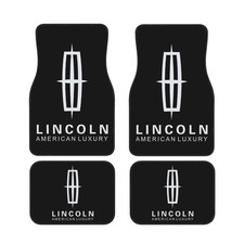 4 Piece Lincoln Car Front Rear Floor Mat Set Non-slip Carpet Mats