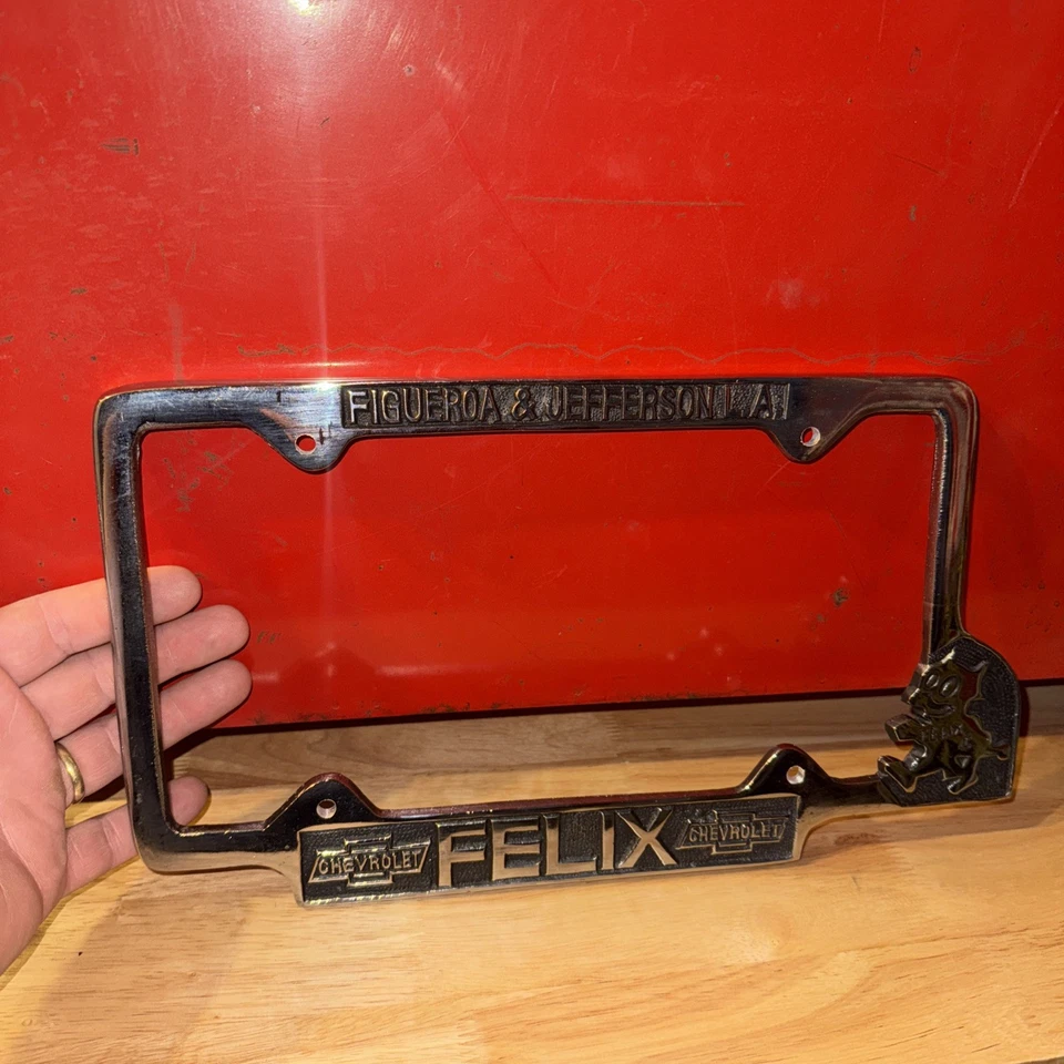 Felix Cat License Plate Topper Frame Chevy Chevrolet Automobile Car Truck READ - Image 2 of 4
