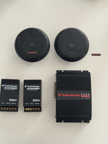 Rockford Fosgate Punch Splits, 2 Way Crossover, And Amp - Picture 1 of 10