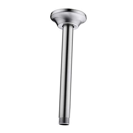  Ceiling Mount Rain Shower Head Arm and Flange 8 Inch Brushe