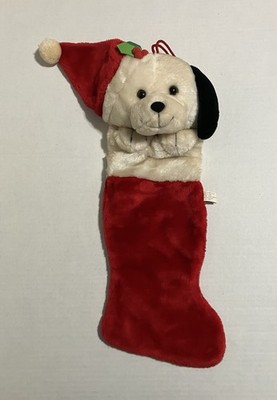 Vintage Pacific Products Ltd Plush 3D Dog Christmas Stocking Hanging Loop Korea