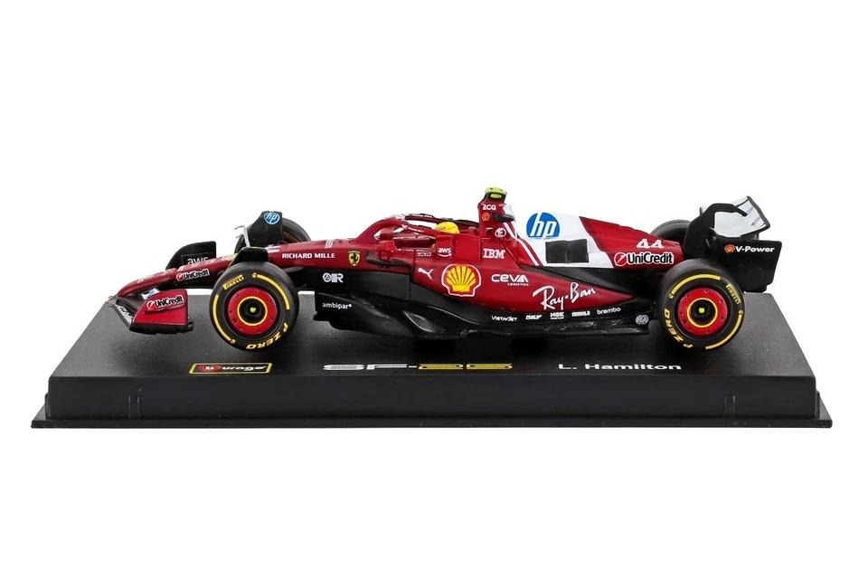 Modellino Ferrari SF-25 Lewis Hamilton F1 2025 1/43 Burago + pilota [PRE-ORDER] - Immagine 2 di 3