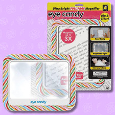 Eye Candy Ultra-Bright Full-Page Magnifier, As Seen On TV, Magnifies Up to 3X