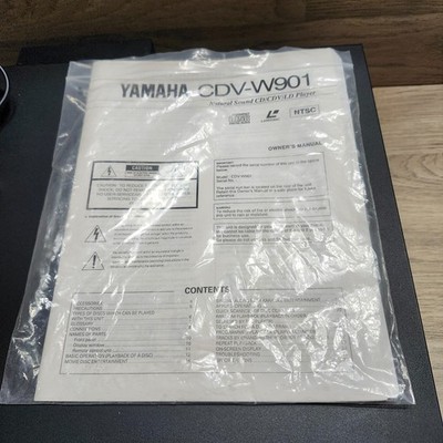 Yamaha Laser Disc / CD LD Player Model CDV-W901 Cords for Parts