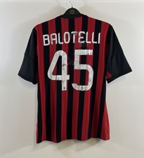 AC Mailand Balotelli 45 Heim Fußball Trikot 2013/14 Erwachsene Large Adidas I164