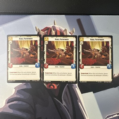 3x Rebel Pathfinder 239/252 Standard Star Wars Unlimited Spark Of Rebellion, NM