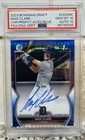 2023 Bowman Draft Max Clark Chrome Blue Refractor 1st #149/150 AUTO 10 PSA 10