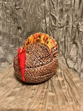 Vintage 1983 Handmade Ceramic Turkey Candy Di...