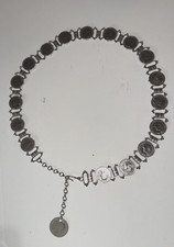 Vintage Chain Belt Silver Coins Queen Elizabeth  King George Coin Classic