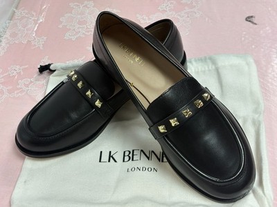 NEW-LK Bennett London-Women-39530-Black Patent leather Loafers,Sz-7.India