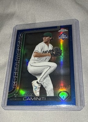 2025 Topps Pro Debut - Chrome BRAVES Cam Caminiti #PDC-16 Blue Refractor /150 RC
