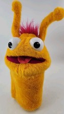 Vintage 1993 DAKIN Orange Plush Alien Hand Puppet Movable Mouth