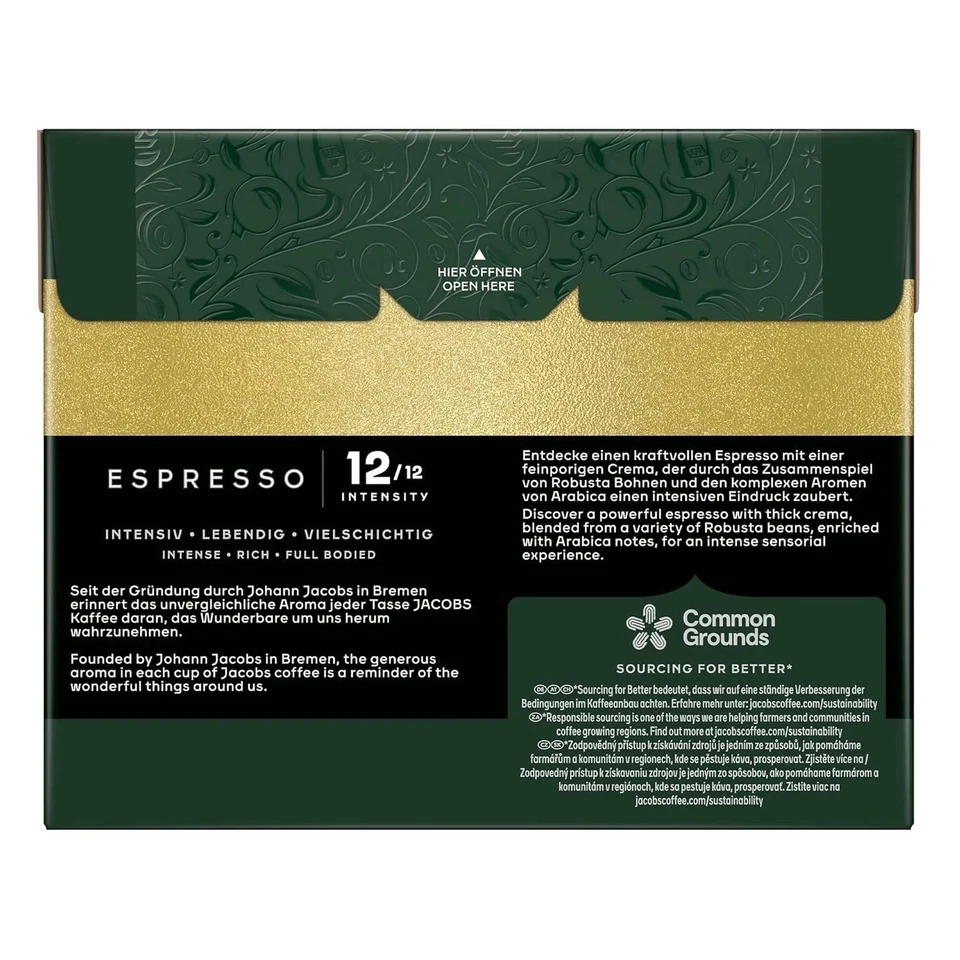 Jacobs Espresso Ristretto Coffee Capsules XXL – Intensity 12/12, 200 Nespresso C - Bild 2 von 4