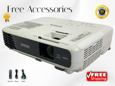 Epson VS240 3LCD Projector Long Life Lamp Up to 10,000h 3000 Lumens 2160p w/Kit  