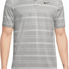 Nike Dri-Fit Tour Striped Golf Polo Shirt Various Sizes DR5300 077 Gray NWT