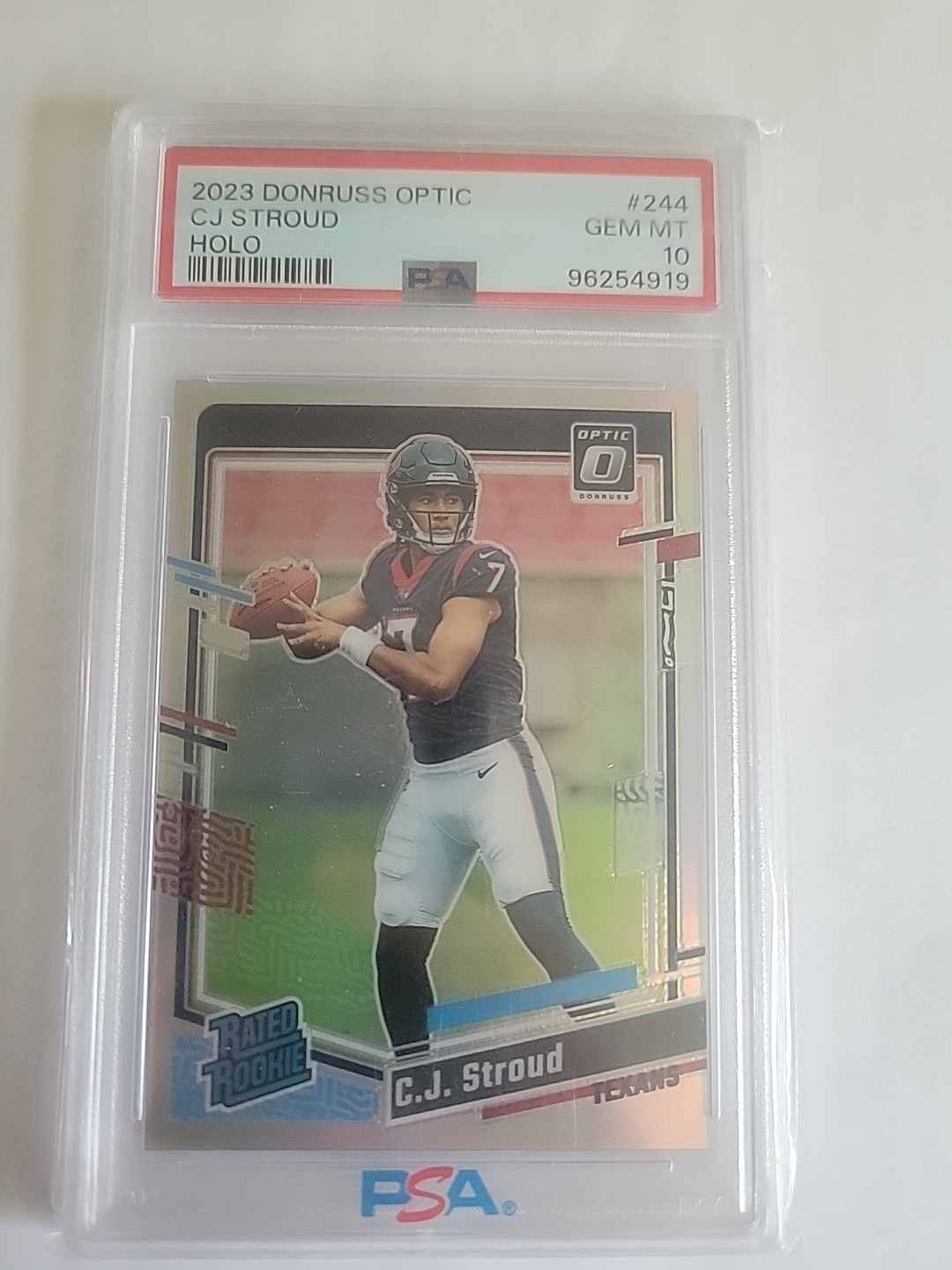 CJ Stroud Panini Donruss Optic #244 Holo