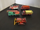 MATCHBOX LESNEY LOT OF FIVE MODELS INC HOVERINGHAM TIPPER TRUCK