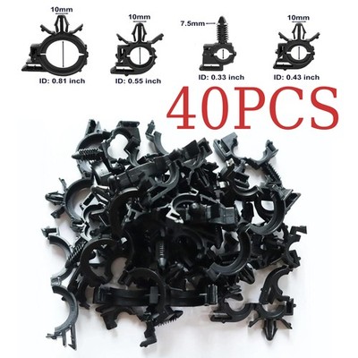 40x Push Mount Car Wire Clips Assortment Kit Auto Loom Routing Universal