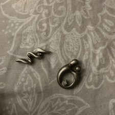 925 Silver Abstract Charm Pendants Set Artist...