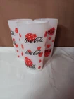Set Of 3 Coca-Cola Ladybug Frosted Plastic Cups 7" Tall Vtg 1998 Made In USA