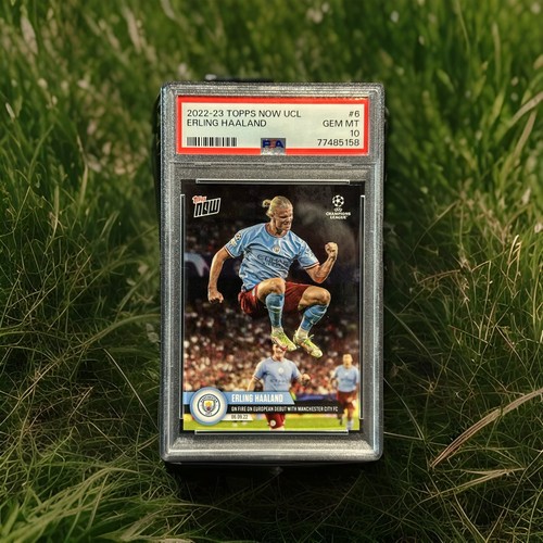 2022 Topps Now Erling Haaland #6 On Fire On European Debut With Man City PSA 10