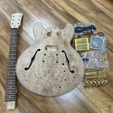 Kit chitarra elettrica semivuota fai da te stile ES-335 - corpo in mogano non finito 