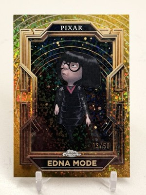 2025 EDNA MODE #'d /50 Topps Disney Pixar Gold Mini Diamond Etch SP #35 ''E''