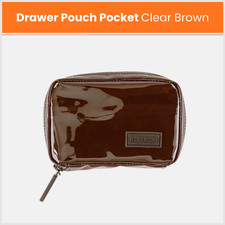 HOBONICHI TECHO 2026 Clear Brown Drawer Pouch Pocket from Japan New