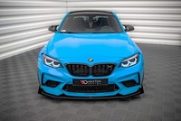 Frontlippe + Flaps V.1 Passend FüR Bmw M2 Competition F87 Schwarz Hochglanz