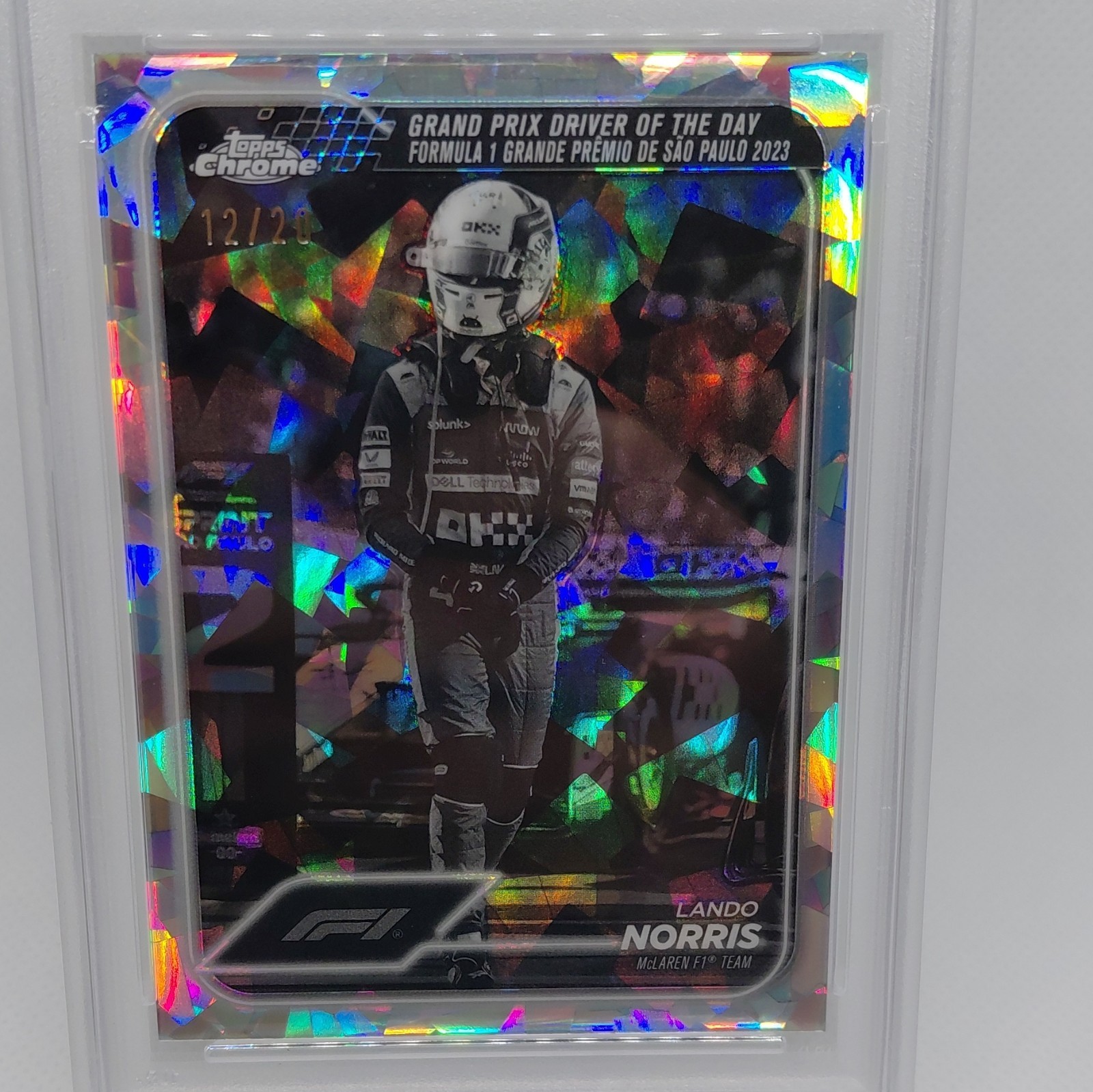 2024 Topps Sapphire F1 Lando Norris Black and White 12/20 #178 PSA 10 rare 💎 view 4