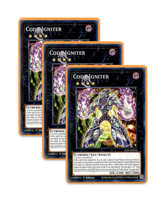 Yugioh! Code Igniter ALIN-EN044 (C) 1st Ed 3x ''Cyberse Support''