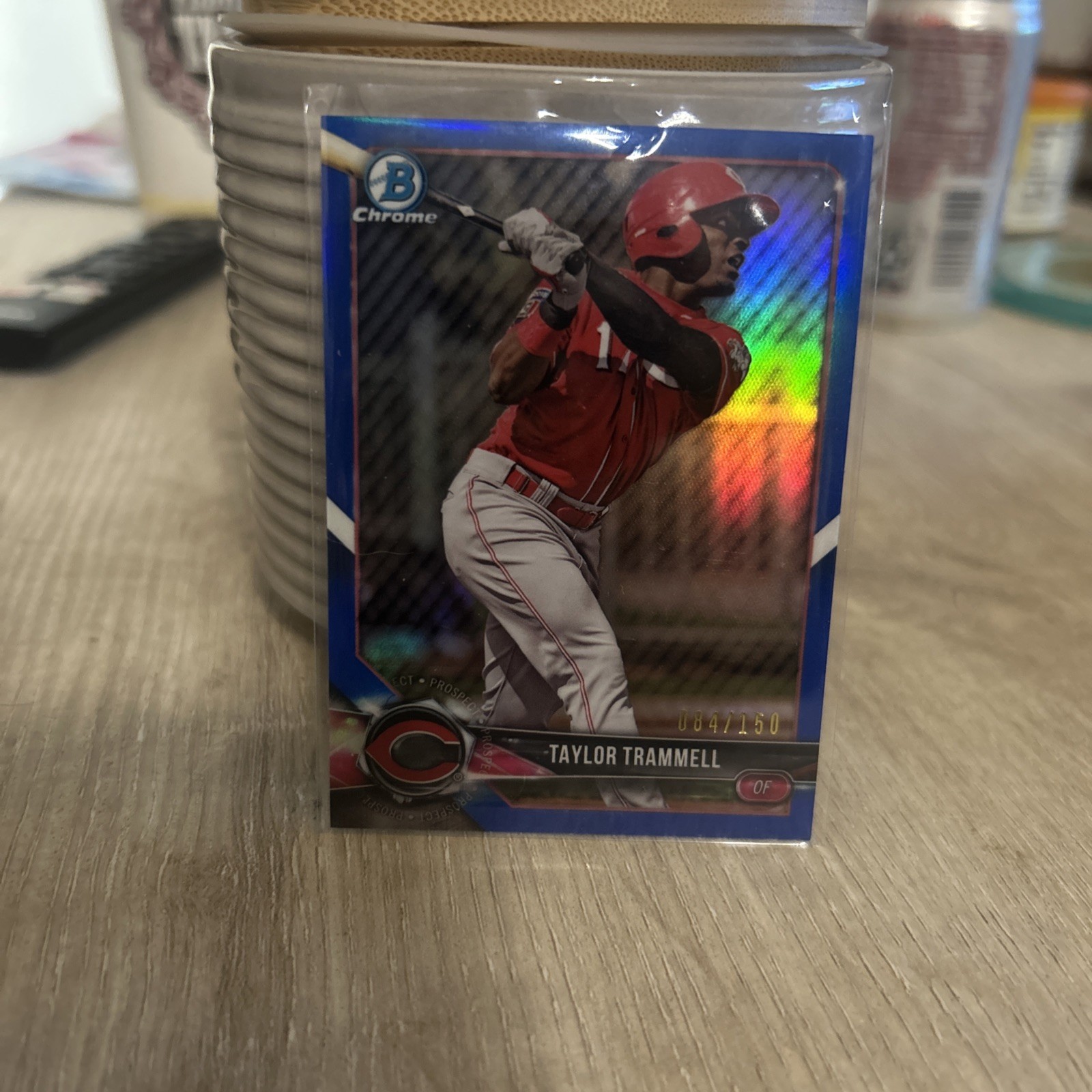 2018 Bowman Chrome - Prospects Taylor Trammell #BCP156 Blue Refractor /150 (RC)