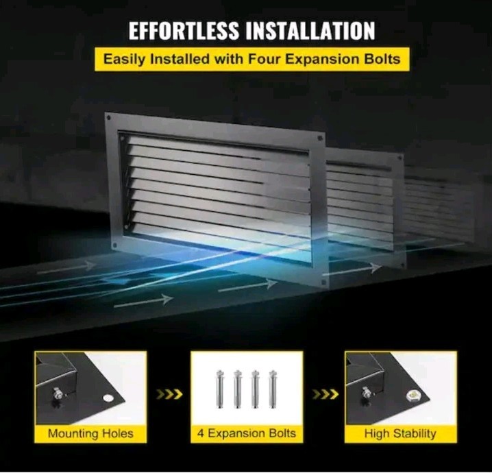 Yellow Background Header SKYSHALO 8x16 Foundation Flood Vent – Reduce Flood Risk & Damage – New ...
