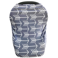 Nursing Cover for Babies Versatile Baby Car Seat Cover for Newborn Grey with Whi
