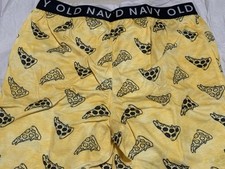 Old Navy Yellow Pizza Print Boys Pajama Shorts Sz XL 14-16 NWT