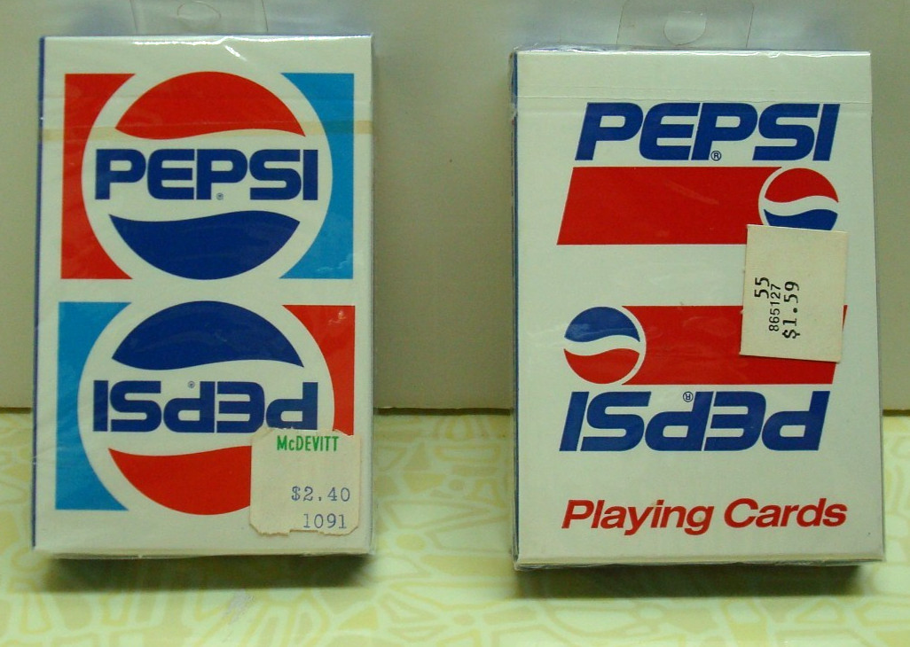 Pepsi Plastic Coated Playing Cards (Set of 2) The US Playing Card Co. Sealed NOS