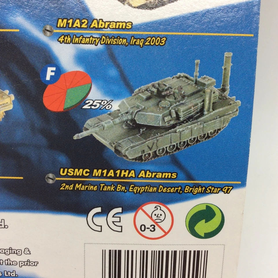 Dragon Models 1:144 CAN DO Pocket Army Tank 20041 M1A1/A2 ABRAMS - "F" USMC - Image 3 of 4