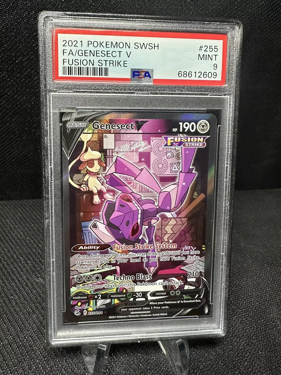 Pokemon SWSH Fusion Strike Genesect V Alt Art. PSA 9 🔥 255