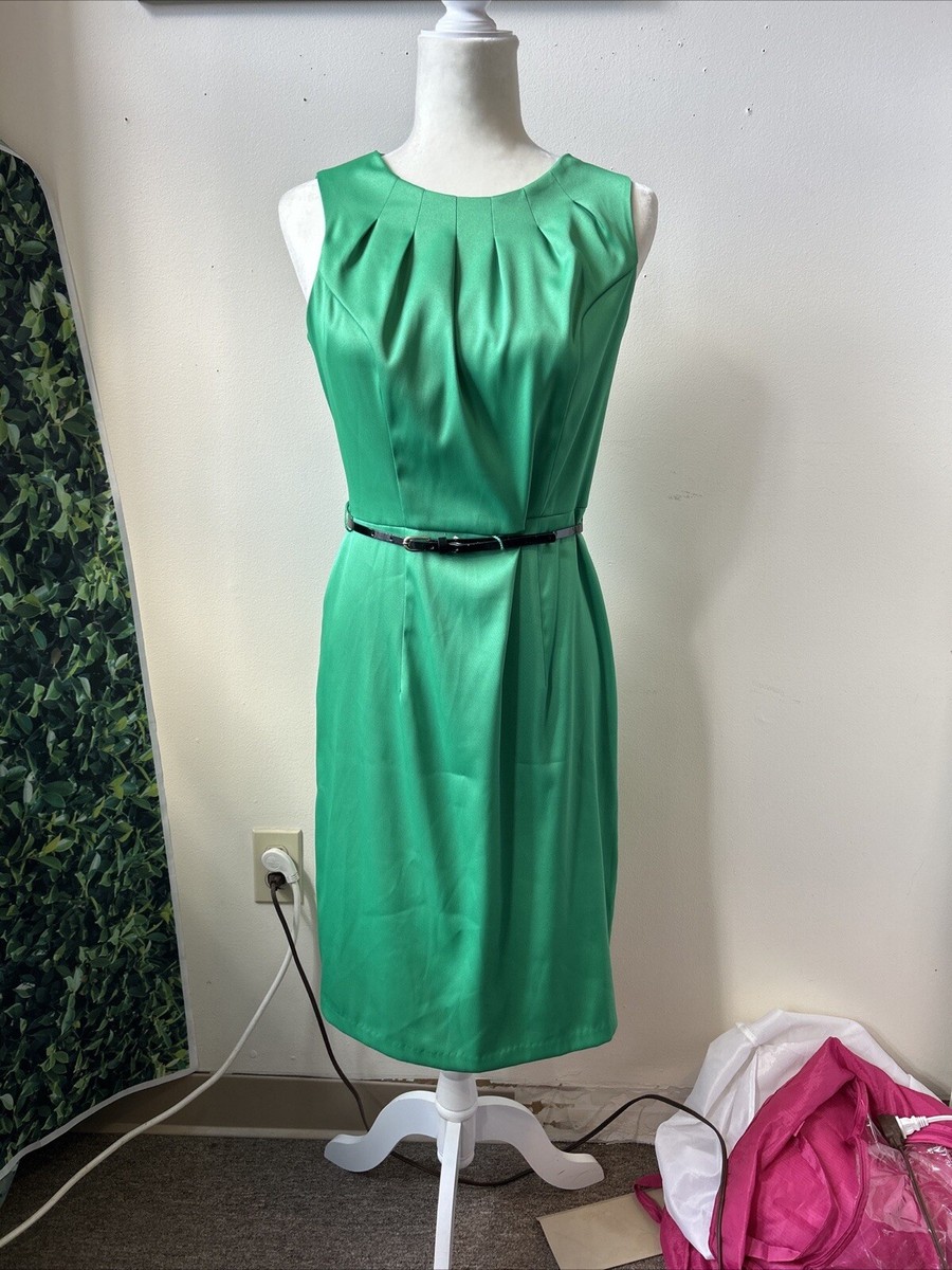green emerald velvet dress Barn Red Warm Cotton Waffle Knee Length Paneled Dress 44