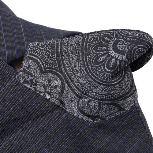 Etro Slim-Fit Charcoal Gray Stripe Wool Suit with Silk Lining 40R (Eu 50) New - Picture 7 of 13