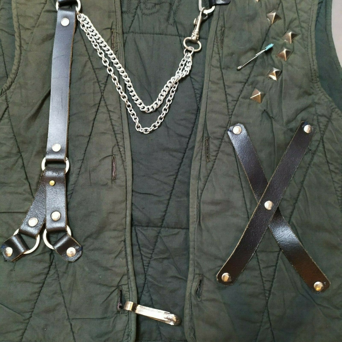 RARE Vintage SEX PISTOLS SID VICIOUS VEST CUSTOM SIZE L PUNK ROCK