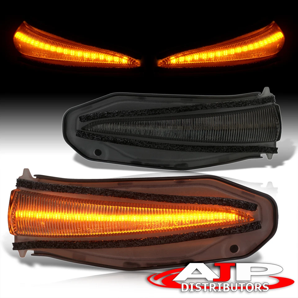 Smoke Sequential LED Side Mirror Signal Light Lamps For 2014-2021 Toyota 4Runner - Image 2 of 4