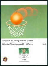 GERMAN SPORTS AID OLYMPIC COMMITTEE FDS FIRST DAY SHEET BASKETBALL ua36